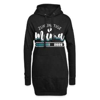 ZUKÜNFTIGE MAMA 2026 Bald Mama Lustig - Hoodie-Kleid - Schwarz - Vorne