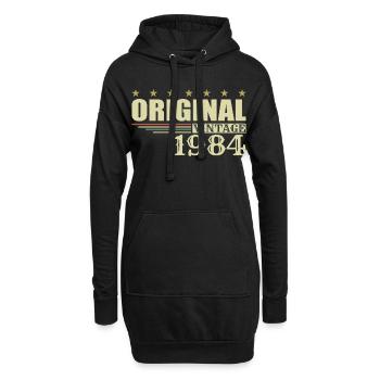 1984 Anniversaire 1984 - Sweat-shirt à capuche long Femme - noir - Devant