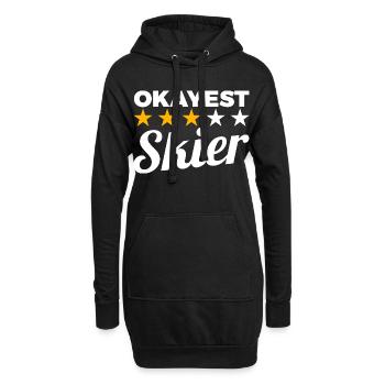 Les skis les plus corrects - Sweat-shirt à capuche long Femme - noir - Devant
