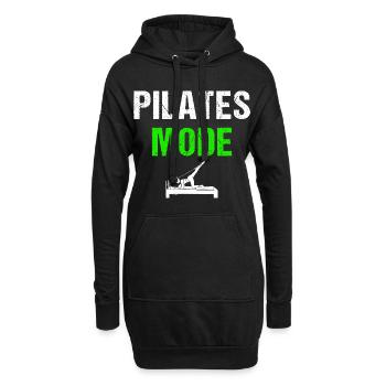 Pilates Yoga Fitness Sport Sprüche - Hoodie-Kleid - Schwarz - Vorne