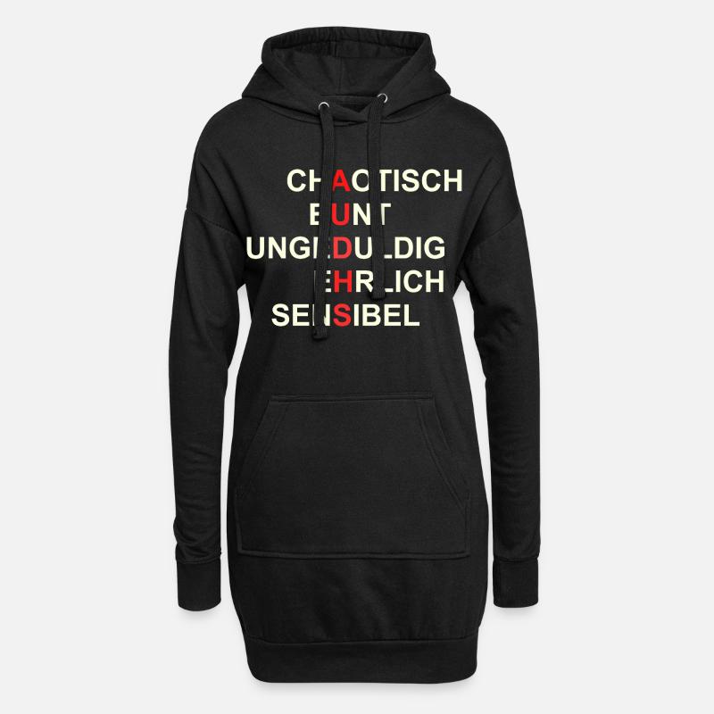 AUDHS Visibly different. Visible I. - Hoodie Dress - black