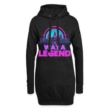 Cambodge Wat cambodgien Une légende - Sweat-shirt à capuche long Femme - noir - Devant