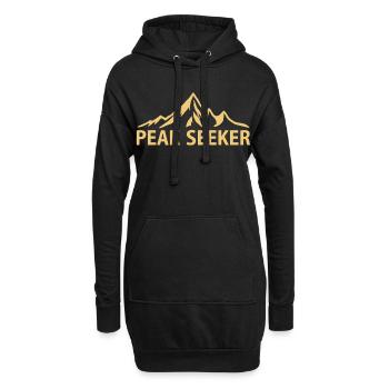 Peak Seeker Berge Alpin - Hoodie-Kleid - Schwarz - Vorne