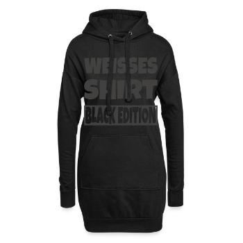 Weißes Shirt Black Edition - Hoodie-Kleid - Schwarz - Vorne