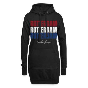 Rotterdam, Pays-Bas, fierté néerlandaise - Sweat-shirt à capuche long Femme - noir - Devant