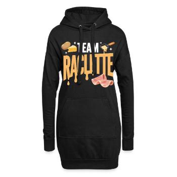 Team Raclette Funny Mountain Winter Geschenk - Hoodie-Kleid - Schwarz - Vorne