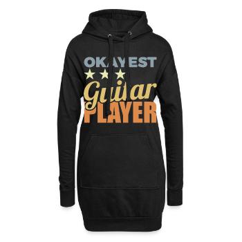 Guitariste moyen - Sweat-shirt à capuche long Femme - noir - Devant
