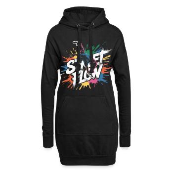 Streetdance Beat – Urban DJ Music Design - Sweat-shirt à capuche long Femme - noir - Devant
