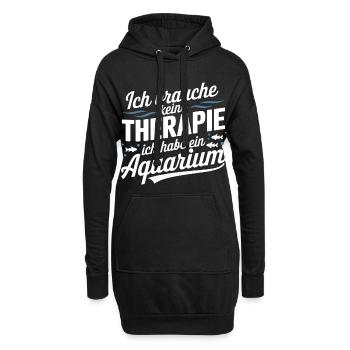 Aquarium Poisson Verseau Poisson Ornemental Éventail - Sweat-shirt à capuche long Femme - noir - Devant