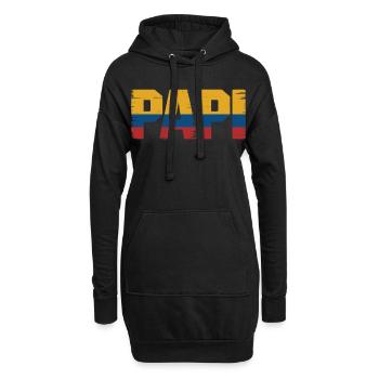  Papi Kolumbien Flagge – Geschenk für - Hoodie-Kleid - Schwarz - Vorne