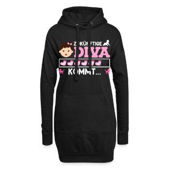 Bald Mama ZUKÜNFTIGE DIVA KOMMT Lustiges - Hoodie-Kleid - Schwarz - Vorne