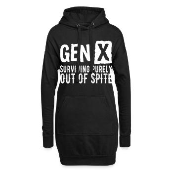 Gen X Surviving Purely Out Of Spite - Hoodie Dress - black - Front