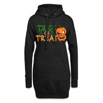 Citrouille d’Halloween Trick or Treat - Sweat-shirt à capuche long Femme - noir - Devant