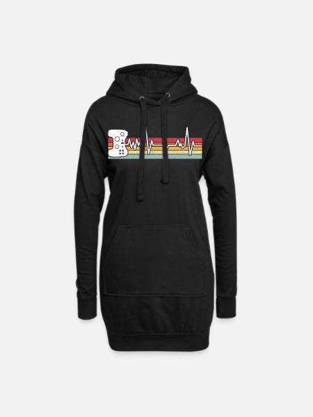 Gamer Game Video Game Blueberry Vintage Gaming - Hoodie Dress - black