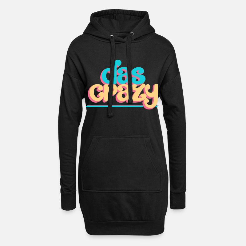 Das crazy - Hoodie-Kleid - Schwarz