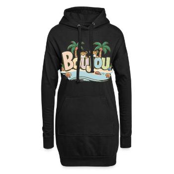 Humour Normandie Boujou Expression Locale Cadeau - Sweat-shirt à capuche long Femme - noir - Devant