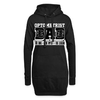 Papa optométriste L’idole Le mythe L’opticien - Sweat-shirt à capuche long Femme - noir - Devant