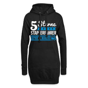 5 Sterne Staplerfahrer Geprüfte Qualität, Beruf - Hoodie-Kleid - Schwarz - Vorne