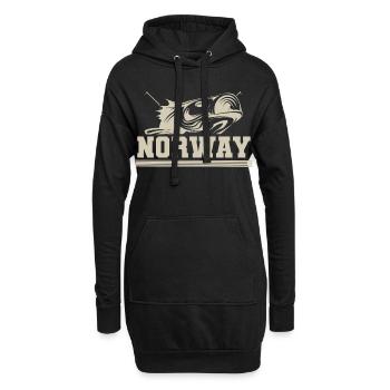Norvège Pêche - Sweat-shirt à capuche long Femme - noir - Devant