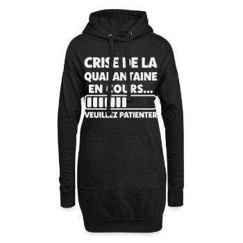 Anhaltende Midlife-Crisis - Hoodie-Kleid - Schwarz - Vorne
