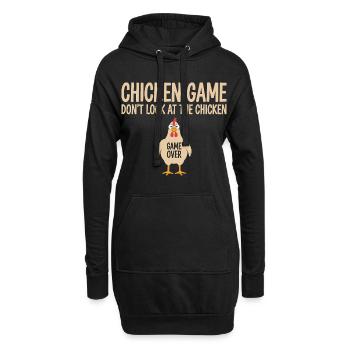 Jeu de poulets de théorie de jeu - Sweat-shirt à capuche long Femme - noir - Devant