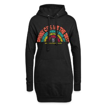 Sphynx Katze Lustiger Sarkastischer Humor - Hoodie-Kleid - Schwarz - Vorne
