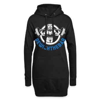 Fitnessstudio GEWICHTHEBÄR Lustiges - Hoodie-Kleid - Schwarz - Vorne