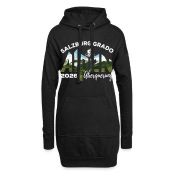 Alpenüberquerung 2026 Salzburg Grado Fahrrad - Hoodie-Kleid - Schwarz - Vorne