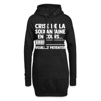 Sixties Crisis Geburtstagsgeschenk Humor - Hoodie-Kleid - Schwarz - Vorne