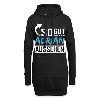Seul un Adrian peut être aussi beau - Sweat-shirt à capuche long Femme - noir - Devant