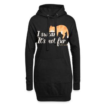 Es ist kein Pelz, es ist Kunst – eine lustige rote Katze - Hoodie-Kleid - Schwarz - Vorne