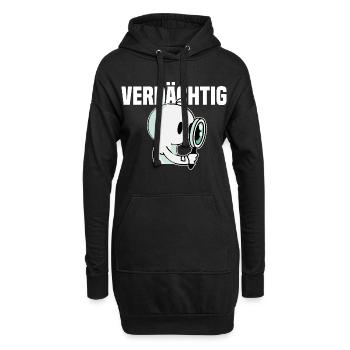 Detektiv - Hoodie-Kleid - Schwarz - Vorne