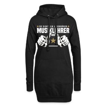 Musiklehrer - Hoodie-Kleid - Schwarz - Vorne