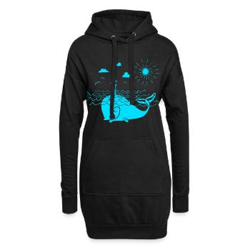 SUP - Hoodie-Kleid - Schwarz - Vorne