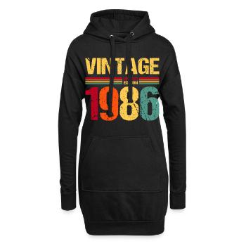 40e anniversaire 1986 Édition limitée - Sweat-shirt à capuche long Femme - noir - Devant