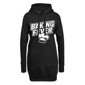 Baking Fever Küchenchef Motiv - Hoodie-Kleid - Schwarz - Vorne