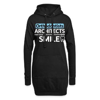 Orthodontistes Architectes Pour Votre Sourire Vêtements - Sweat-shirt à capuche long Femme - noir - Devant