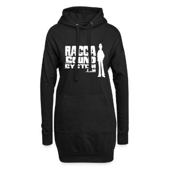 ragga-sound-system-logo-W - Sweat-shirt à capuche long Femme - noir - Devant