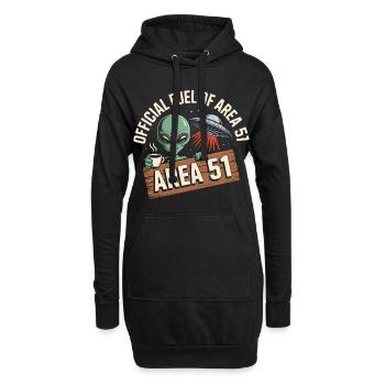 Lustige Area 51 Außerirdische UFO Kaffee Liebhaber - Hoodie-Kleid - Schwarz - Vorne
