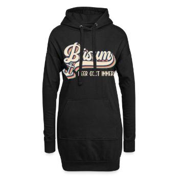 Vacances à la mer du Nord LA MER DEVIENT TOUJOURS DRÔLE - Sweat-shirt à capuche long Femme - noir - Devant