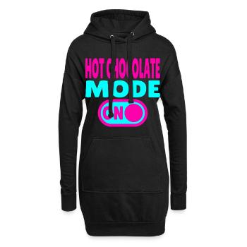 Hot Chocolate Mode ON - Hoodie-Kleid - Schwarz - Vorne