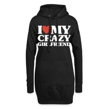 I Love My Crazy Girlfriend Valentine's Day Christmas Gift - Hoodie Dress - black - Front