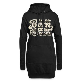 Born in DDR 1986 - Geburtstag - Ossi Geschenk - Hoodie-Kleid - Schwarz - Vorne