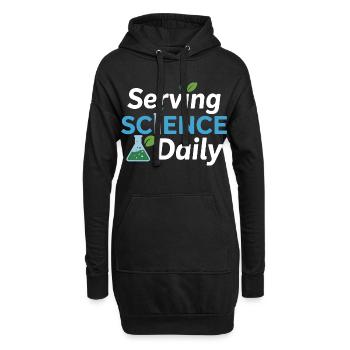 Au service de la profession d’expert diététicien de Science Daily - Sweat-shirt à capuche long Femme - noir - Devant
