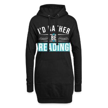 I'D RATHER BE READING - Hoodie-Kleid - Schwarz - Vorne