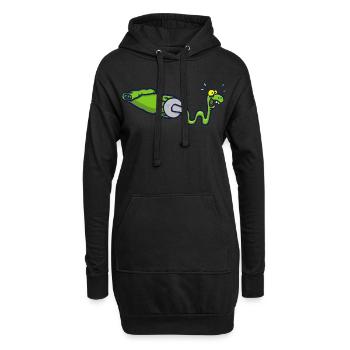 Serpent artiste peintre - Sweat-shirt à capuche long Femme - noir - Devant