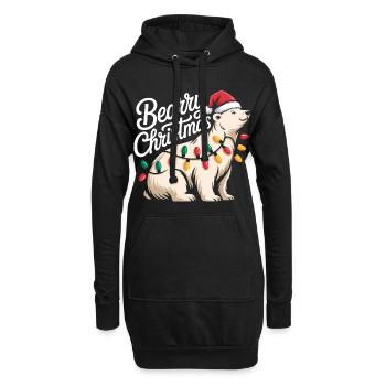 Ours de Noël Bearry Noël Noël - Sweat-shirt à capuche long Femme - noir - Devant