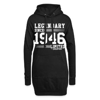 Legendär seit 1946 80 Jahre Geschenk Geburtstag - Hoodie-Kleid - Schwarz - Vorne