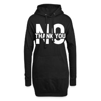 No Thank You - Hoodie-Kleid - Schwarz - Vorne