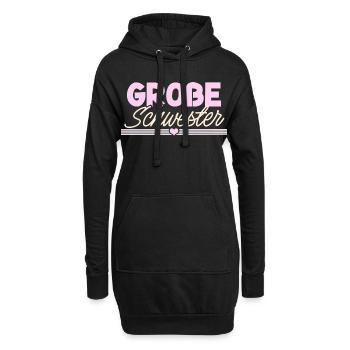 grande sœur - Sweat-shirt à capuche long Femme - noir - Devant